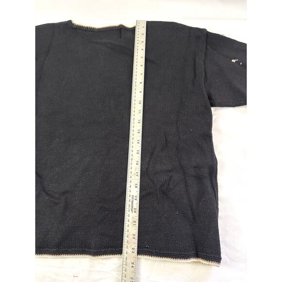 Tiara International Black Red Beaded Embroidery Knit Sweater Cardigan NWT 1990s - Picture 11 of 14